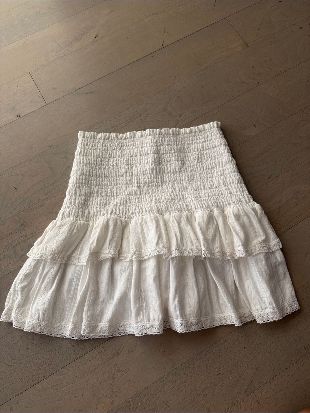 Beach Club Intermix Women's White Ruffled Tiered Skirt